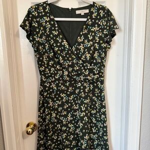 Green floral Loft dress